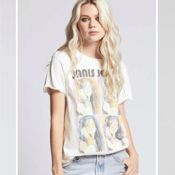 NWT Recycled Karma JANIS JOPLIN PORTRAIT TEE Size Extra Small - Picture 1 of 8